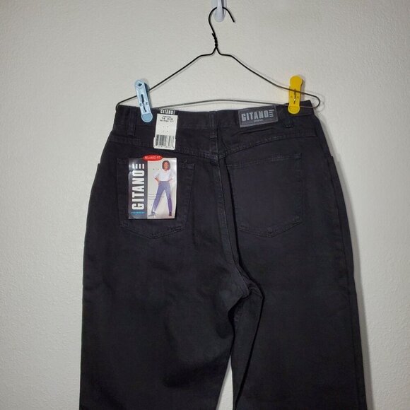 VTG Gitano Jeans Womens 14 Avg Relaxed Fit Black Y2K 80s 90s Mom Jeans High Rise - Picture 7 of 13